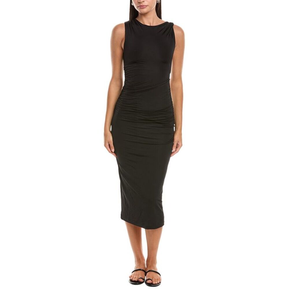 Haight Womens  Cleo Midi Dress, Black